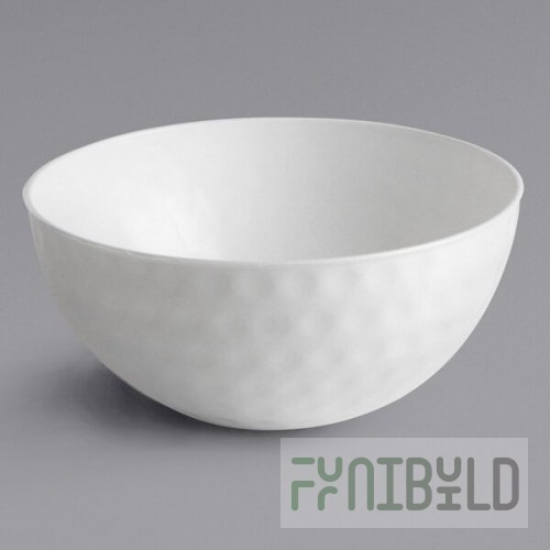 Fineline GBS675.WH Platter Pleasers 32 oz. White Small Dimpled Bowl - 24/Case