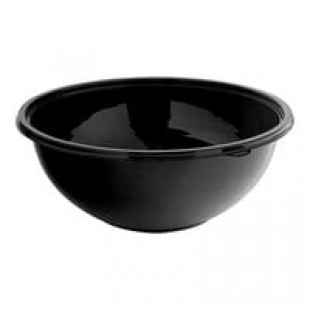 Fineline 5320-BK Super Bowl 320 oz. Black PET Plastic Bowl - 25/Case