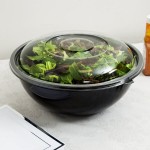 Fineline 5320-BK Super Bowl 320 oz. Black PET Plastic Bowl - 25/Case