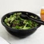 Fineline 5320-BK Super Bowl 320 oz. Black PET Plastic Bowl - 25/Case