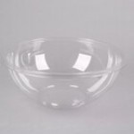Fineline 5320-BK Super Bowl 320 oz. Black PET Plastic Bowl - 25/Case