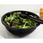 Fineline 5320-BK Super Bowl 320 oz. Black PET Plastic Bowl - 25/Case