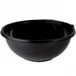 Fineline 5320-BK Super Bowl 320 oz. Black PET Plastic Bowl - 25/Case