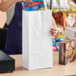 25 lb. Tall White Paper Bag - 500/Bundle