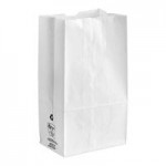 25 lb. Tall White Paper Bag - 500/Bundle
