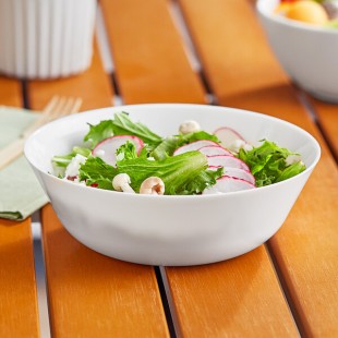 World Centric ZeroWare Reusable 20 oz. PLA White Bowl - 50/Case