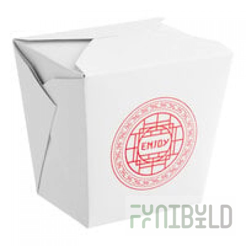 Fold-Pak 32MWPAGODM 32 oz. Pagoda Chinese / Asian Microwavable Paper Take-Out Container - 450/Case