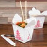 Fold-Pak 32MWPAGODM 32 oz. Pagoda Chinese / Asian Microwavable Paper Take-Out Container - 450/Case