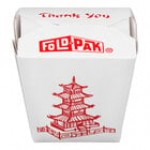 Fold-Pak 32MWPAGODM 32 oz. Pagoda Chinese / Asian Microwavable Paper Take-Out Container - 450/Case