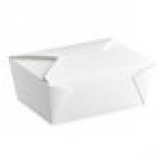 Choice White Microwavable Folded Paper #4 Take-Out Container 7 3/4 Choice White Microwavable Folded Paper #4 Take-Out Container 7 3/4