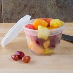 Pactiv/Newspring 16 oz. Translucent Round Deli Container Combo Pack - 240/Case Pactiv/Newspring 16 oz. Translucent Round Deli Container Combo Pack - 240/Case