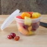 Pactiv/Newspring 16 oz. Translucent Round Deli Container Combo Pack - 240/Case Pactiv/Newspring 16 oz. Translucent Round Deli Container Combo Pack - 240/Case