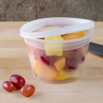 Pactiv/Newspring 16 oz. Translucent Round Deli Container Combo Pack - 240/Case Pactiv/Newspring 16 oz. Translucent Round Deli Container Combo Pack - 240/Case