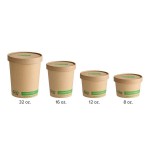 EcoChoice 8 oz. Kraft Paper Food Cup with Vented Lid - 250/Case EcoChoice 8 oz. Kraft Paper Food Cup with Vented Lid - 250/Case