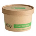 EcoChoice 8 oz. Kraft Paper Food Cup with Vented Lid - 250/Case EcoChoice 8 oz. Kraft Paper Food Cup with Vented Lid - 250/Case
