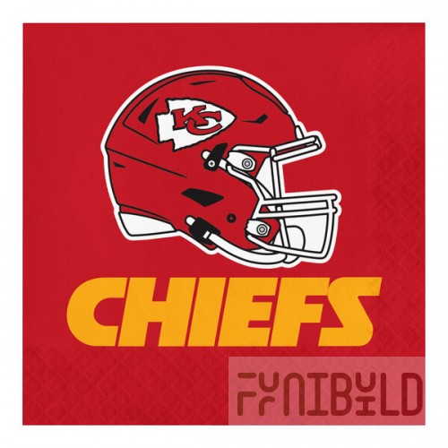 Creative Converting Kansas City Chiefs 2-Ply Luncheon Napkin - 192/Case