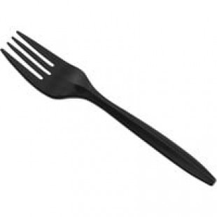 Choice Black Heavy Weight Polypropylene Plastic Fork - 1,000/Case
