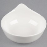 Libbey Slenda 4.5 oz. Royal Rideau White Pyramid Porcelain Bowl - Sample