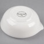 Libbey Slenda 4.5 oz. Royal Rideau White Pyramid Porcelain Bowl - Sample
