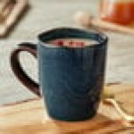 Acopa Highlands 10 oz. Skyfall Blue China Mug - Sample