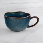 Acopa Highlands 10 oz. Skyfall Blue China Mug - Sample