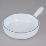 10 Strawberry Street ARCTIC-7SKILLET Arctic Blue 20 oz. Porcelain Casserole Bowl with Handle - 12/Pack