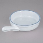10 Strawberry Street ARCTIC-7SKILLET Arctic Blue 20 oz. Porcelain Casserole Bowl with Handle - 12/Pack