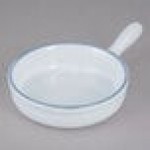 10 Strawberry Street ARCTIC-7SKILLET Arctic Blue 20 oz. Porcelain Casserole Bowl with Handle - 12/Pack