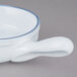 10 Strawberry Street ARCTIC-7SKILLET Arctic Blue 20 oz. Porcelain Casserole Bowl with Handle - 12/Pack