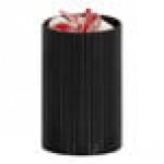Cal-Mil 30 oz. Black Ribbed Melamine Crock / Condiment Jar 24020-4-13