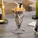 American Metalcraft SQFBSS Square Stainless Steel Fry Cone Holder - 2 1/2 American Metalcraft SQFBSS Square Stainless Steel Fry Cone Holder - 2 1/2