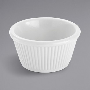 American Metalcraft 3 oz. Fluted White Melamine Ramekin - 12/Case American Metalcraft 3 oz. Fluted White Melamine Ramekin - 12/Case