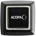 Acopa 4 oz. Glossy Black Square Stoneware Sauce Cup - 12/Pack
