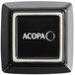 Acopa 4 oz. Glossy Black Square Stoneware Sauce Cup - 12/Pack
