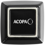 Acopa 4 oz. Glossy Black Square Stoneware Sauce Cup - 12/Pack