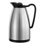 Service Ideas Classic Carafe 33.8 oz. Stainless Steel Insulated Coffee Carafe / Server with Black Lid CGCS10SS Service Ideas Classic Carafe 33.8 oz. Stainless Steel Insulated Coffee Carafe / Server with Black Lid CGCS10SS