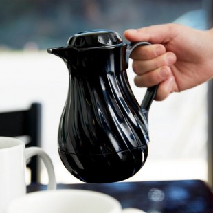 Vollrath 52122 SwirlServe 10 oz. Black Hot-N-Cold Beverage Server Vollrath 52122 SwirlServe 10 oz. Black Hot-N-Cold Beverage Server