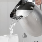 Acopa 64 oz. Smooth Stainless Steel Bell Pitcher with Ice Guard
