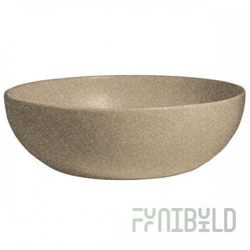 G.E.T. Enterprises BRD18-MOD-S Bugambilia 15.9 Qt. Smooth MOD Finish Sand Granite Resin-Coated Aluminum Extra Large Deep Round Bowl
