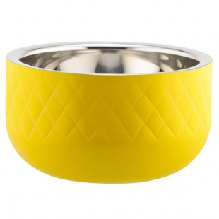 Bon Chef Diamond Collection Cold Wave 1 Qt. Yellow Triple Wall Bowl