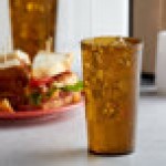 GET 6616-1-A 16 oz. Amber Customizable SAN Plastic Pebbled Tumbler - 72/Case GET 6616-1-A 16 oz. Amber Customizable SAN Plastic Pebbled Tumbler - 72/Case