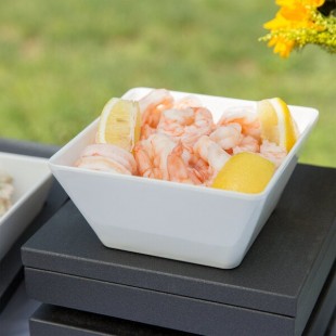 Vollrath V22202 1.5 Qt. White Medium Square Melamine Bowl Vollrath V22202 1.5 Qt. White Medium Square Melamine Bowl