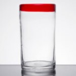 Libbey 92303 Aruba 16 oz. Customizable Cooler Glass with Cobalt Blue Rim - 12/Case
