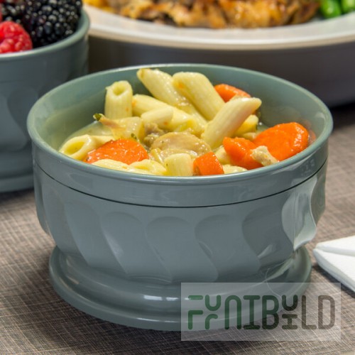 Dinex DX320084 Turnbury 5 oz. Sage Insulated Bowl with Pedestal Base - 48/Case