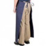 Intedge Navy Blue Poly-Cotton Bistro Apron with 2 Pockets - 38