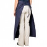 Intedge Navy Blue Poly-Cotton Bistro Apron with 2 Pockets - 38