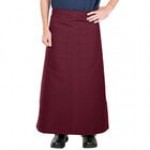 Intedge Navy Blue Poly-Cotton Bistro Apron with 2 Pockets - 38
