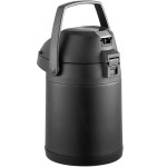 Acopa 2.2 Liter Stainless Steel Lined Matte Black Airpot with Metal Lever