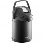 Acopa 2.2 Liter Stainless Steel Lined Matte Black Airpot with Metal Lever
