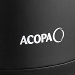 Acopa 2.2 Liter Stainless Steel Lined Matte Black Airpot with Metal Lever